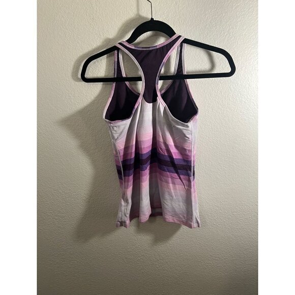 Nike Purple and white striped tank top size M - Picture 4 of 4